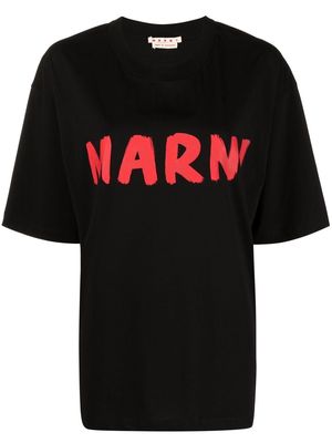 Marni logo-print cotton T-shirt - Black