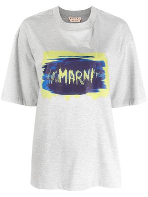 Marni logo-print cotton T-shirt - Grey