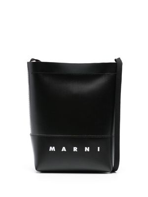Marni logo-print crossbody bag - Black