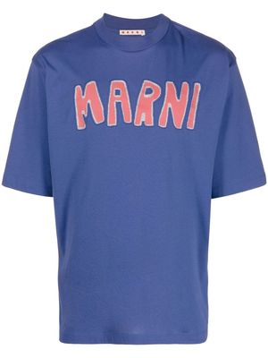 Marni logo-print short-sleeved T-shirt - Blue