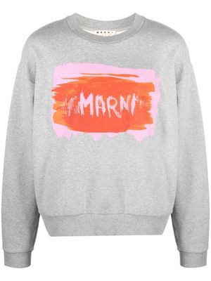 Marni logo-print sweatshirt - Grey