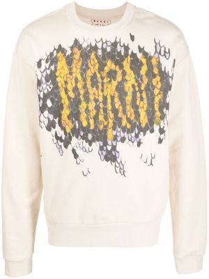Marni logo-print sweatshirt - Neutrals
