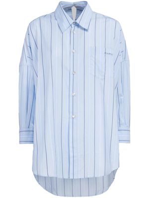 Marni long-length striped cotton shirt - Blue