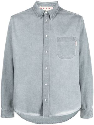 Marni long-sleeve button-fastening shirt - Grey