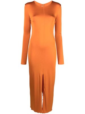Marni long-sleeve jersey midi dress - Orange