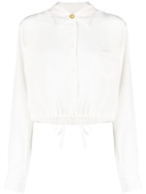 Marni long-sleeve silk shirt - White