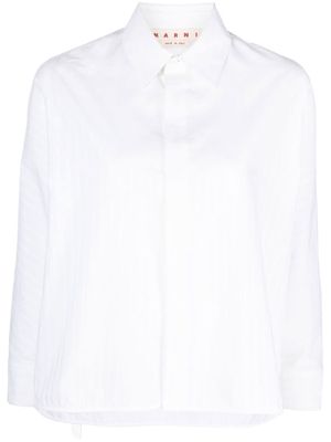 Marni long-sleeved cotton shirt - White
