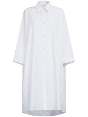 Marni long-sleeved cotton shirtdress - White