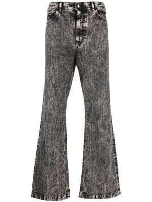 Marni marble-dyed flared jeans - Black