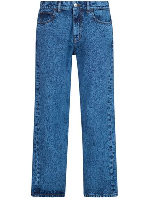 Marni marble-dyed straight-leg jeans - Blue