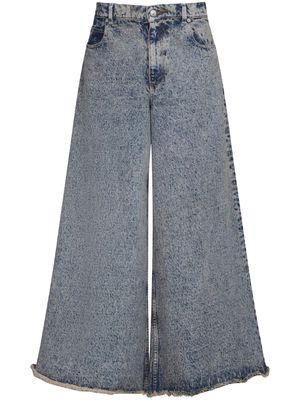 Marni marble-dyed wide-leg jeans - Blue