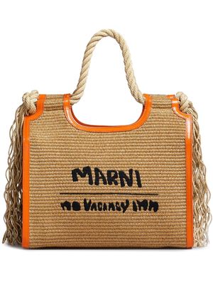 Marni Marcel North-South tote bag - Neutrals