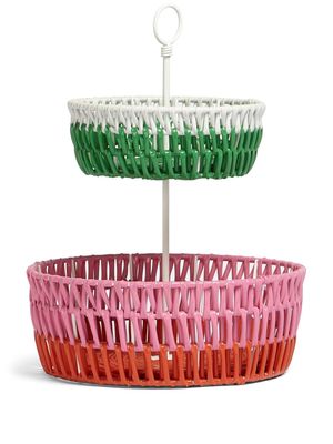 Marni Market colour-block fruit basket - Green