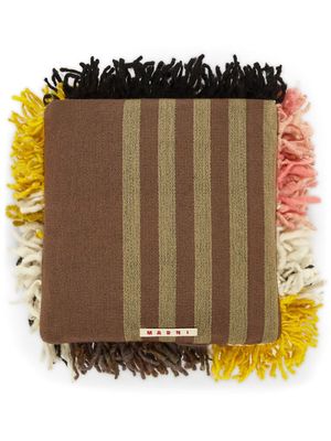 Marni Market colour-block textured cushion - Neutrals
