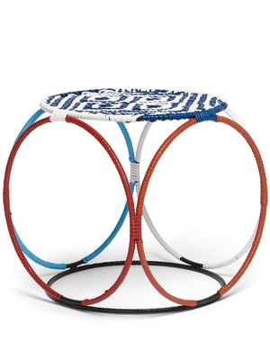 Marni Market geometric-pattern interwoven stool-table - Blue
