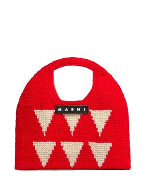 Marni Market geometric-pattern tote bag - Multicolour