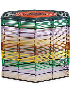 Marni Market hexagonal striped stool-table - Multicolour