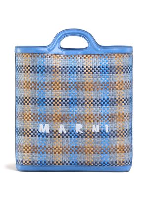 Marni Market logo-embroidered tote bag - Blue