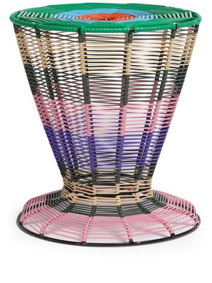 Marni Market striped interwoven stool-table - Multicolour