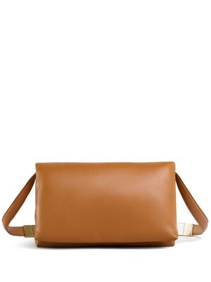 Marni medium Prisma leather shoulder bag - Brown
