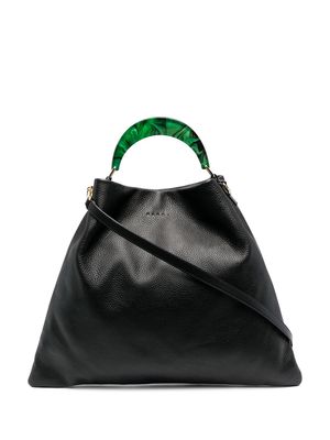Marni medium Venice leather tote bag - Black