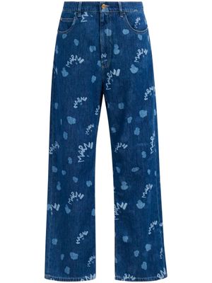 Marni Mega Marni laser-print jeans - Blue