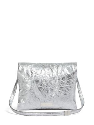 Marni metallic-effect leather shoulder bag - Silver
