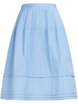 Marni micro-pleated A-line midi skirt - Blue