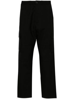 Marni mid-rise wide-leg wool cargo trousers - Black