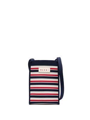 Marni mini striped crossbody bag - Blue