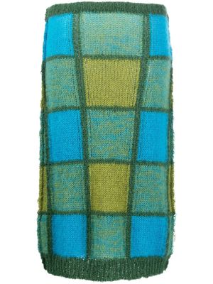 Marni mix-print knit skirt - Green