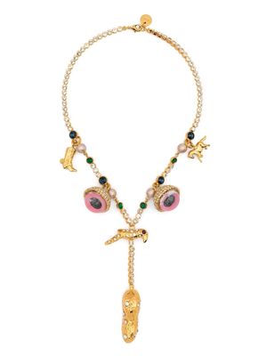 Marni mixed-charms pendant necklace - Gold