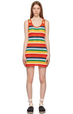 Marni Multicolor No Vacancy Inn Edition Striped Minidress