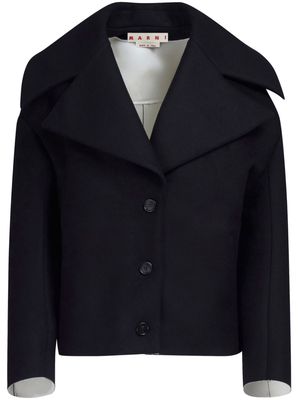 Marni notched-collar oversized jacket - Black