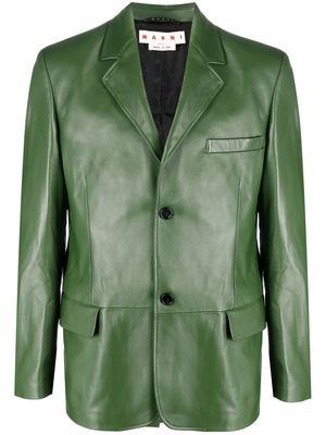 Marni notched-lapels single-breasted blazer - Green