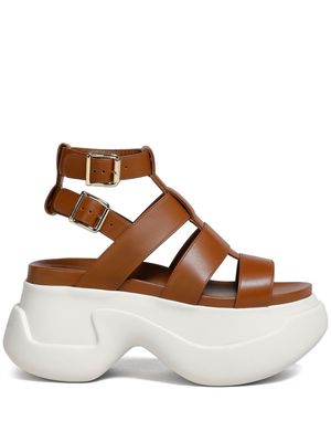 Marni opent-toe platform sandals - Brown