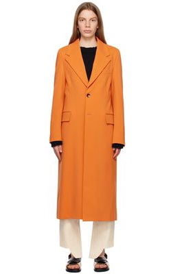 Marni Orange Single-Breasted Coat
