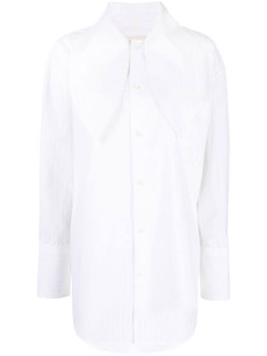 Marni oversized collar pinstriped shirt - White