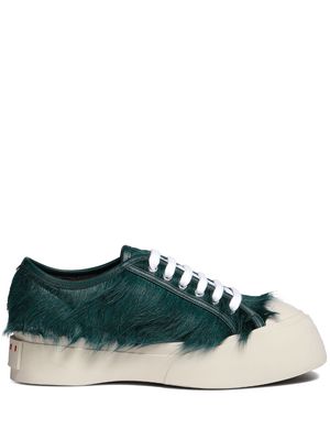 Marni Pablo calf-hair lace-up sneakers - Green