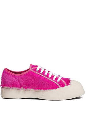Marni Pablo calf-hair lace-up sneakers - Pink
