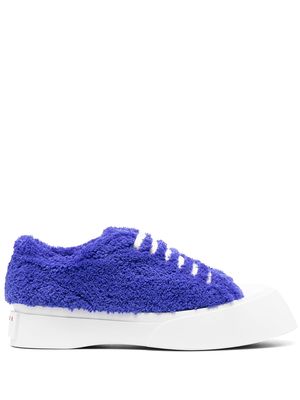 Marni Pablo faux-shearling sneakers - Blue