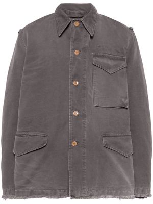 Marni padded denim shirt jacket - Grey