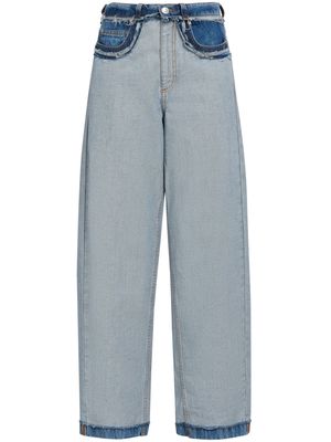 Marni panelled mid-rise wide-leg jeans - Blue