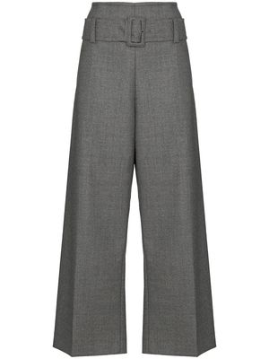 Marni paperbag-waist wide-leg trousers - Grey