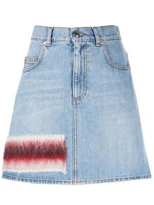 Marni patchwork denim mini skirt - Blue