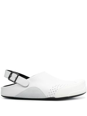 Marni perforated-detail flat sandals - White