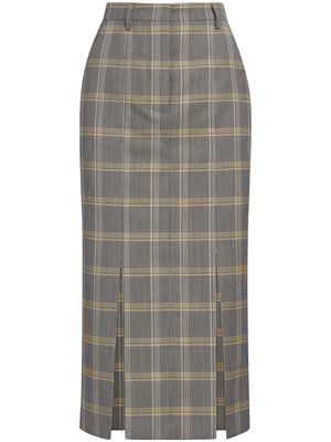 Marni plaid-check pattern midi skirt - Neutrals