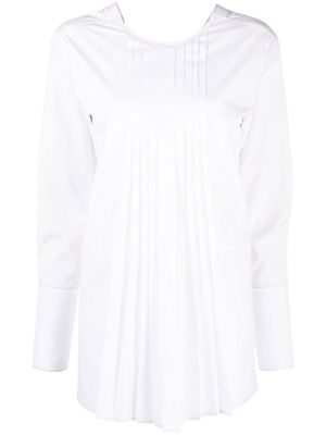 Marni pleat-detail cotton blouse - White