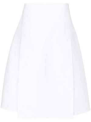 Marni pleat-detail cotton midi skirt - White