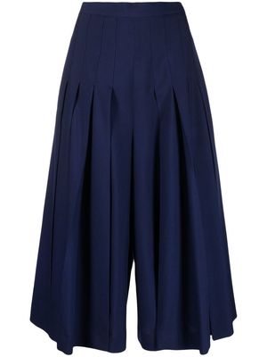 Marni pleated cropped trousers - Blue